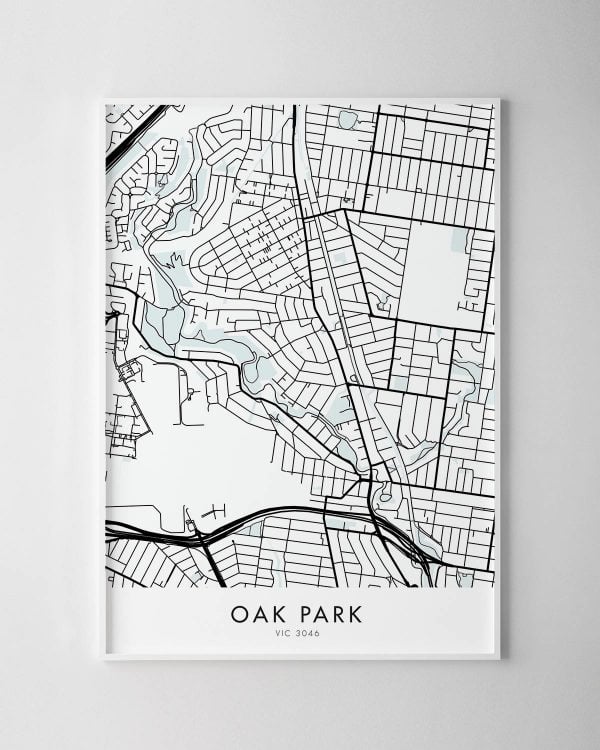 Melbourne – Oak Park Map Print