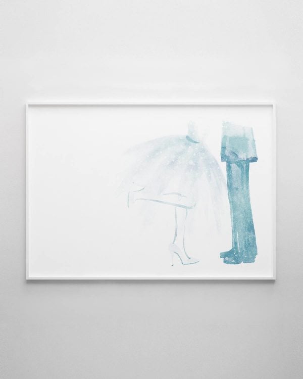 Woman & Man Print – Blue