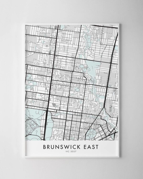 Melbourne – Brunswick East Map Print