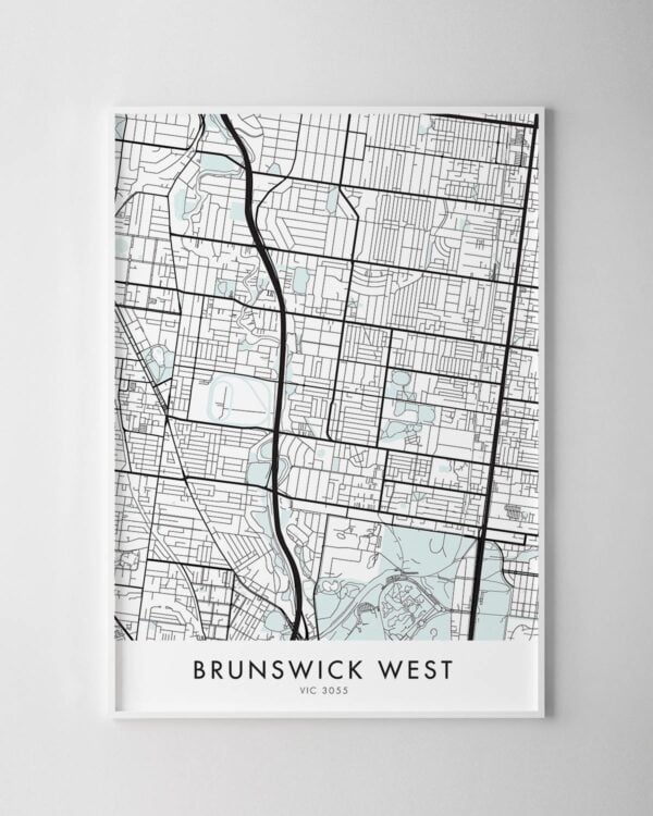 Melbourne – Brunswick West Map Print
