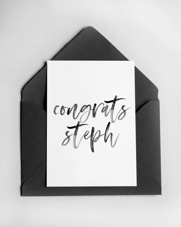 Personalised Congrats Card
