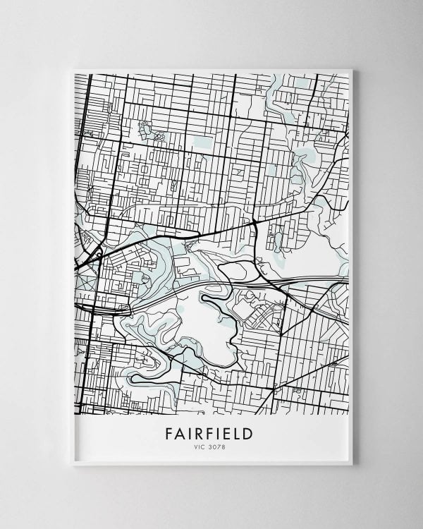 Melbourne – Fairfield Map Print
