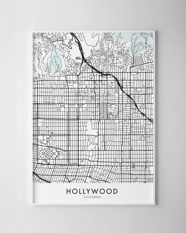 Hollywood Map Print