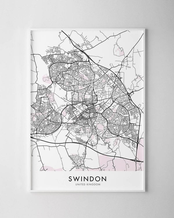 Swindon Map Print