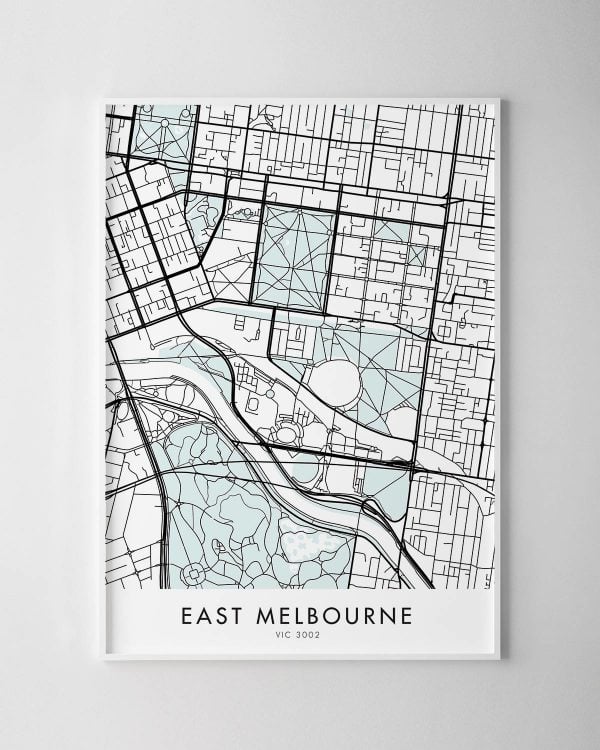 Melbourne – East Melbourne Map Print