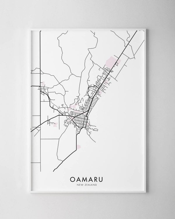 Oamaru Map Print