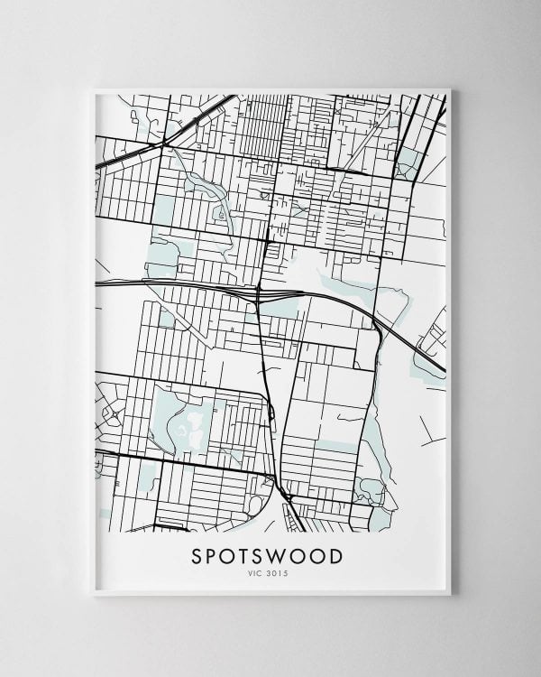Melbourne – Spotswood Map Print