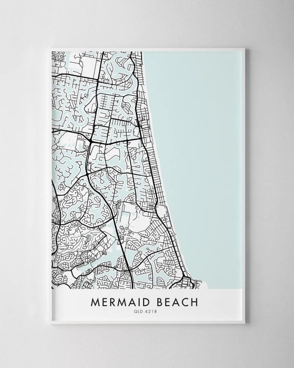 Gold Coast – Mermaid Beach Map Print