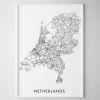 Netherlands Map Print
