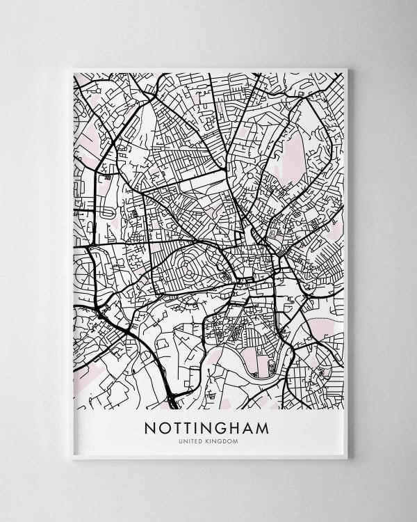 Nottingham Map Print