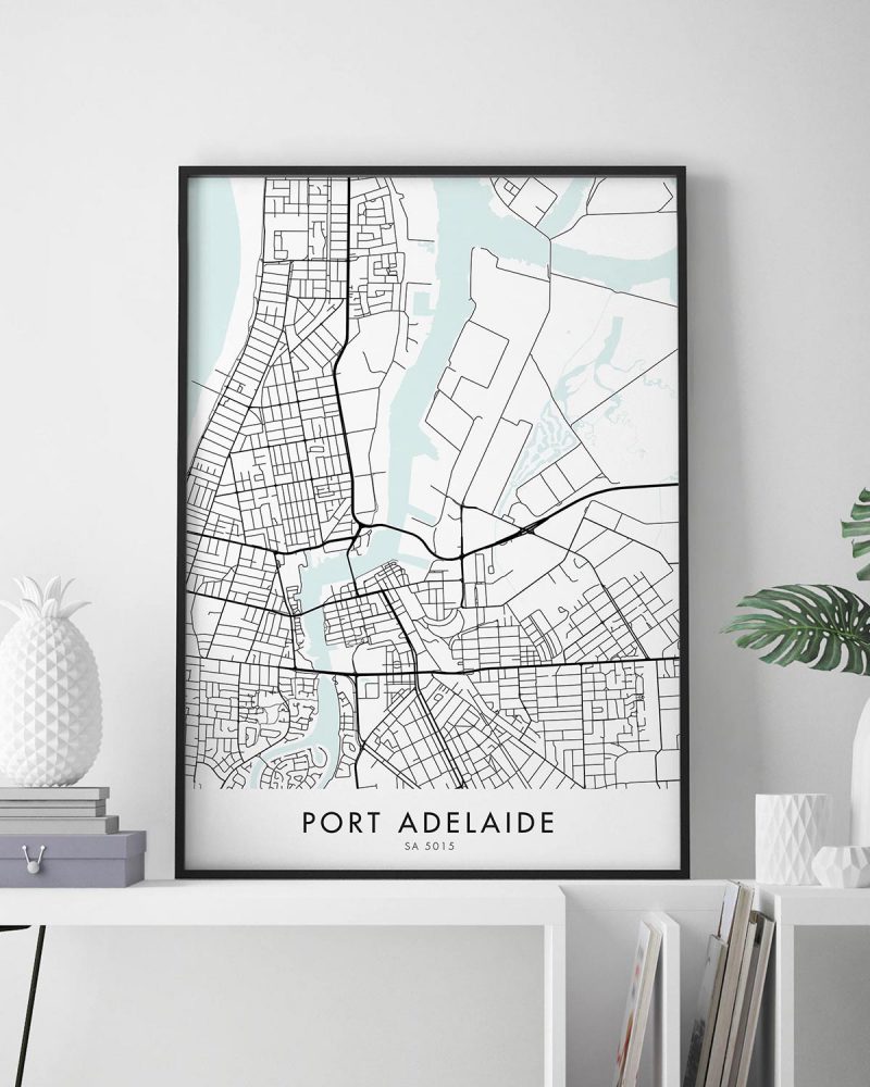 Port Adelaide Postcode Map Adelaide – Port Adelaide Map Print • Wall Art Print • Chelsea Chelsea