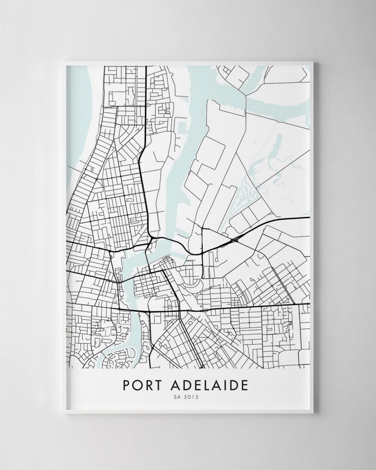 Port Adelaide Postcode Map Adelaide – Port Adelaide Map Print • Wall Art Print • Chelsea Chelsea