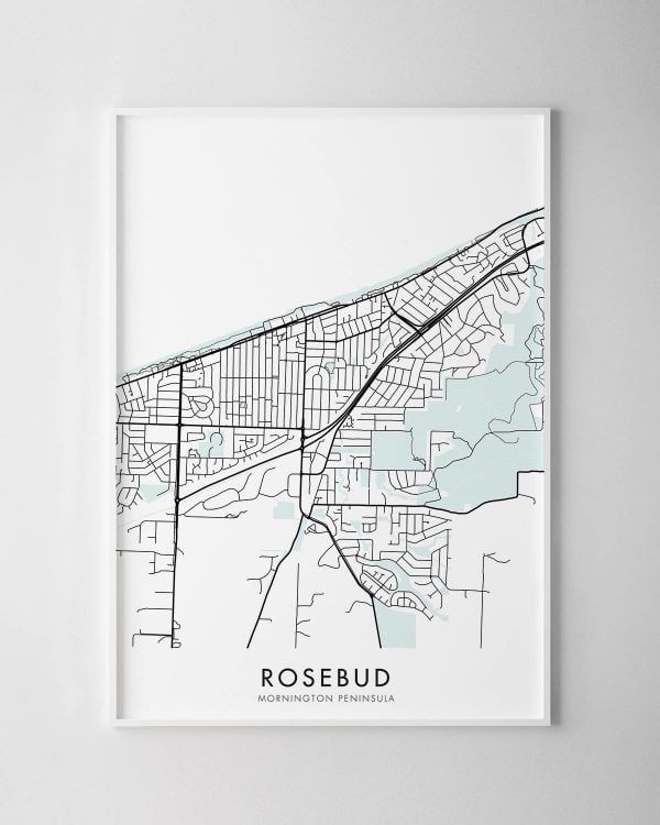 Rosebud Map Print