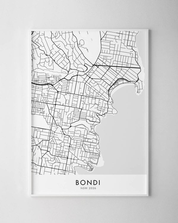 Sydney – Bondi Map Print