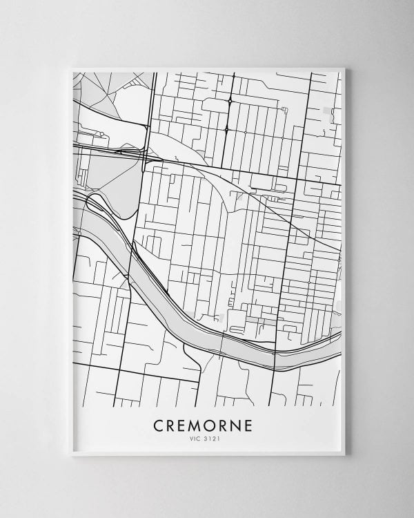 Melbourne – Cremorne Map Print