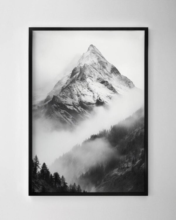 Foggy Mountain Print