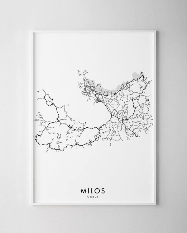 Milos Map Print