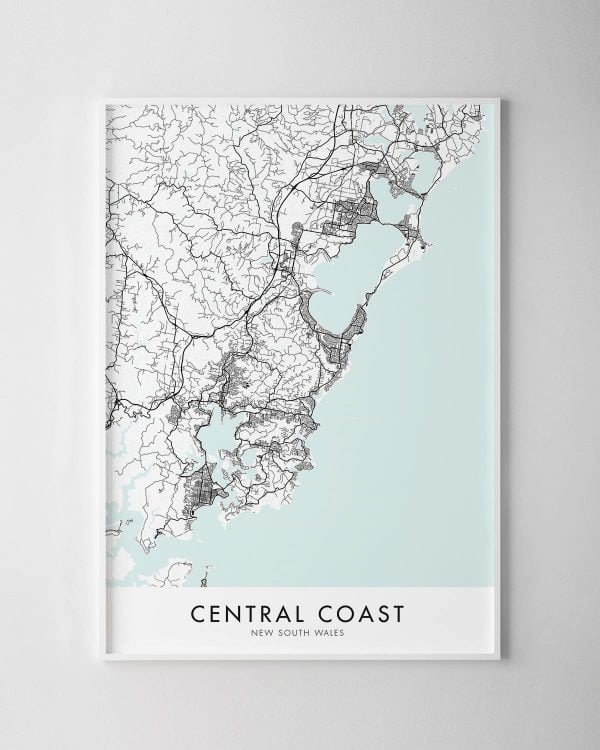 Central Coast NSW Map Print