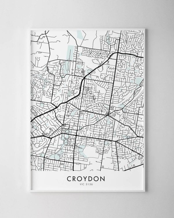 Melbourne – Croydon Map Print