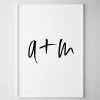 Custom Couples Initials Print