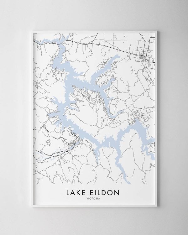 Lake Eildon VIC Map Print