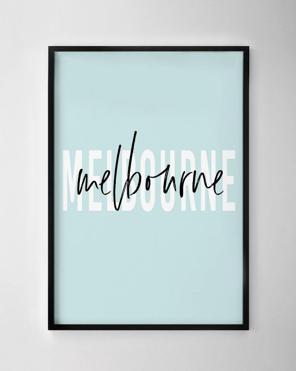 Melbourne Text Print