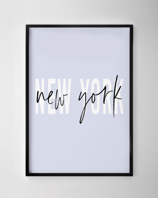 New York Text Print