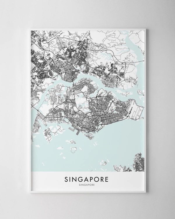 Singapore Map Print