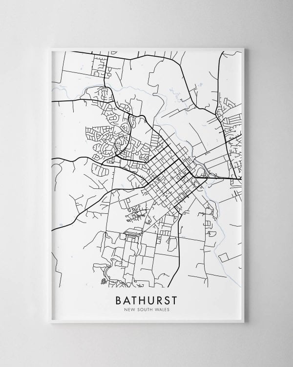 Bathurst NSW Map Print