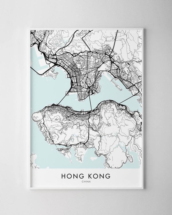 Hong Kong Map Print