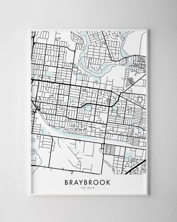 Melbourne – Braybrook Map Print