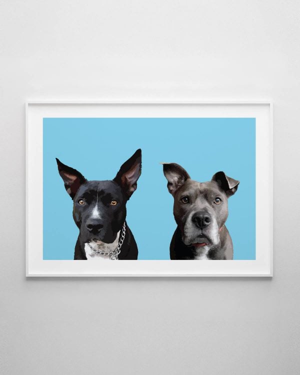 Custom Two Pet Portrait