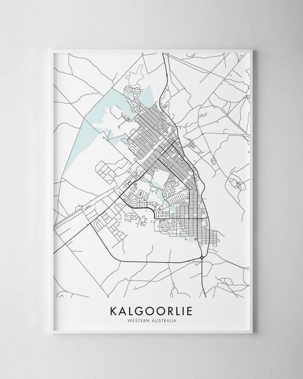 Kalgoorlie WA Map Print