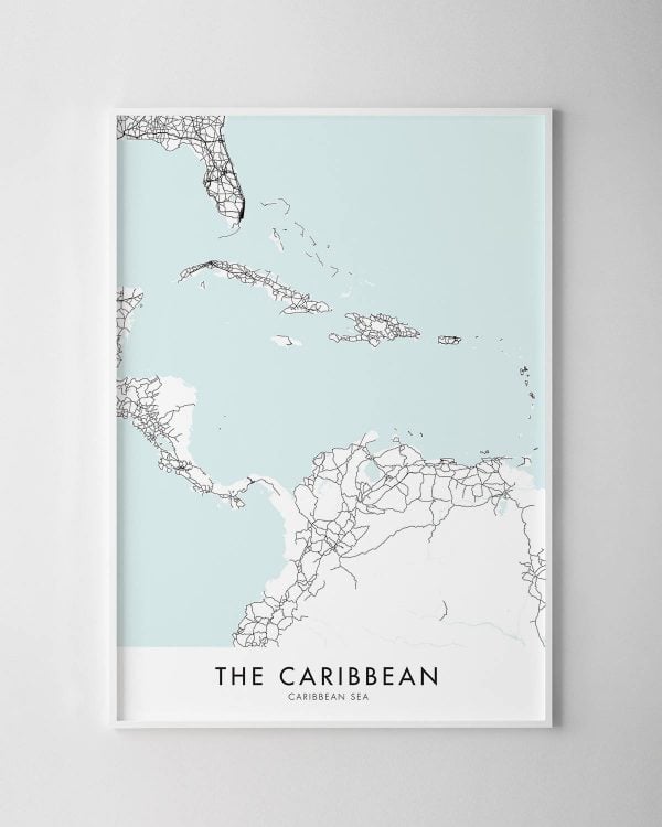 Caribbean Map Print