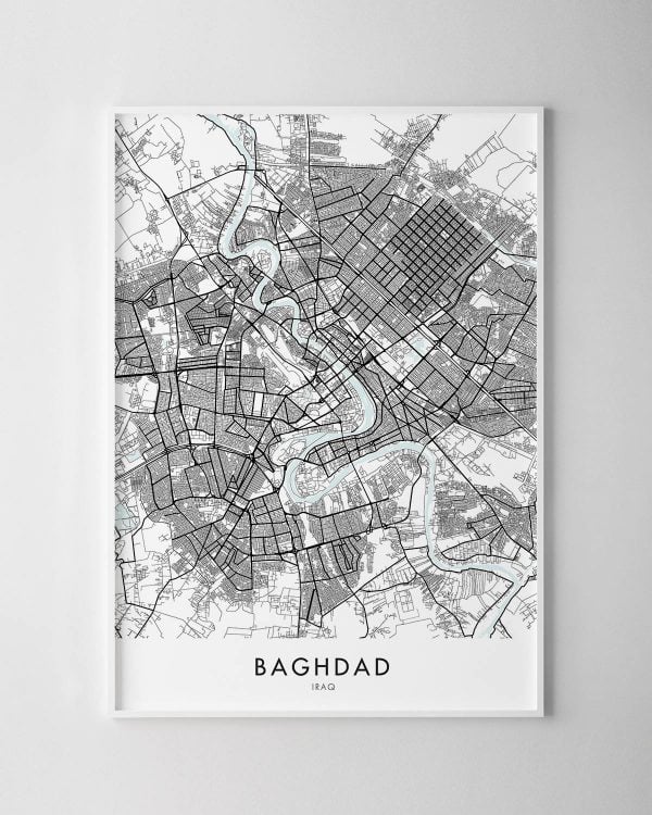 Baghdad Map Print