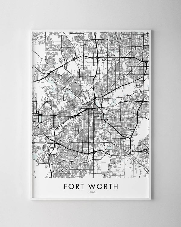 Fort Worth Map Print