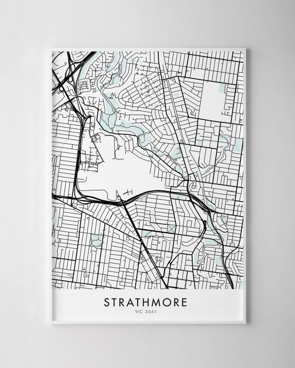 Melbourne – Strathmore Map Print