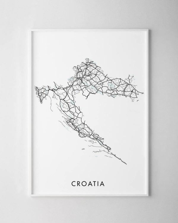 Croatia Map Print