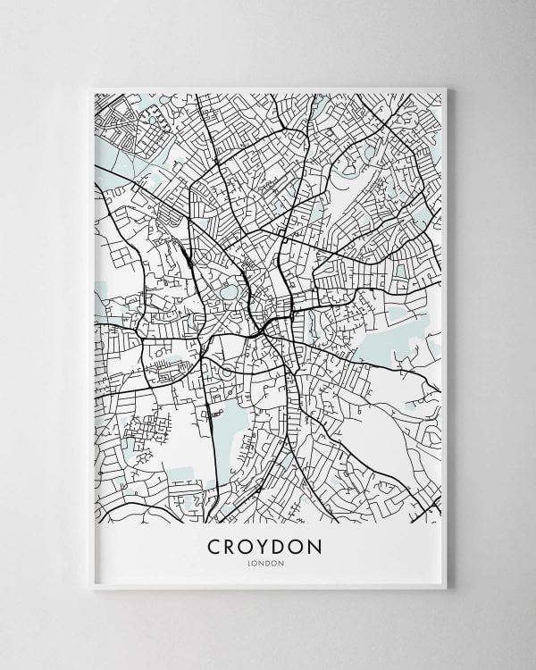 Croydon, London Map Print