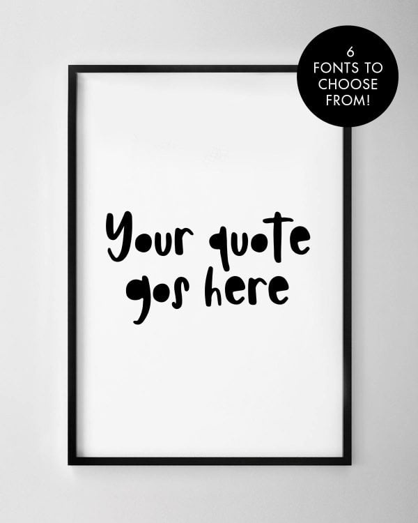 Kids Custom Text Print