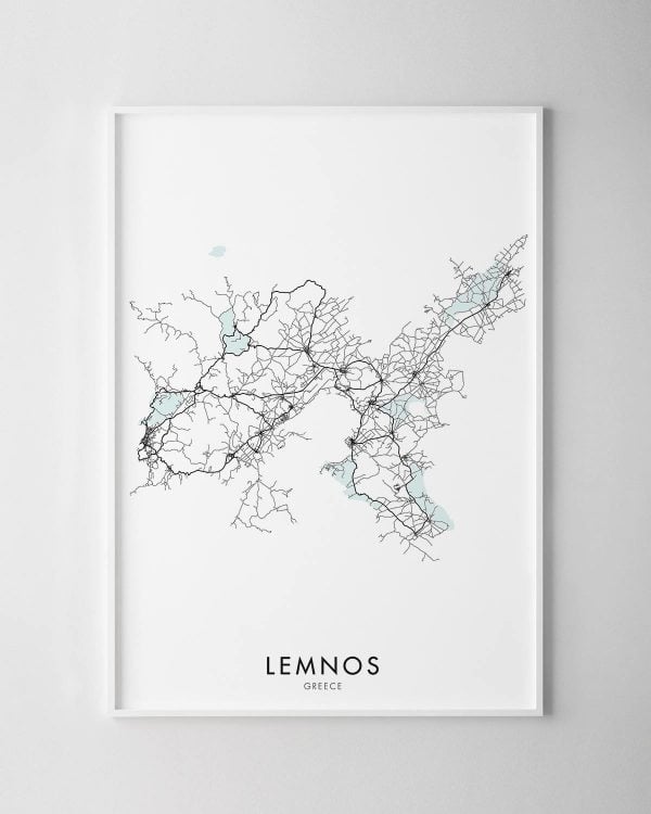 Lemnos Map Print