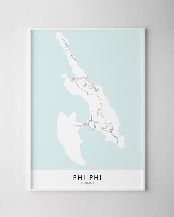 Phi Phi Map Print