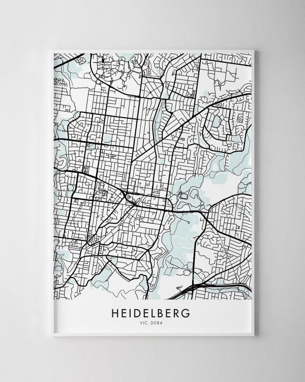 Melbourne – Heidelberg Map Print