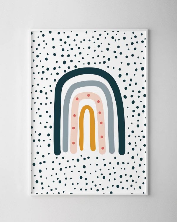 Rainbow Print - Blue