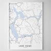 Lake Hume VIC Map Print