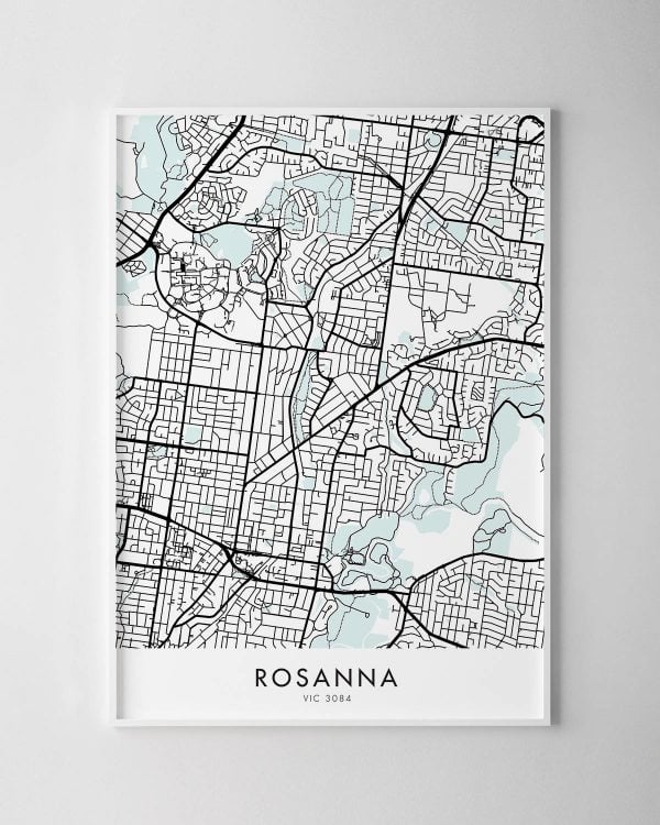 Melbourne – Rosanna Map Print