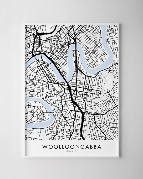 Brisbane –  Woolloongabba Map Print