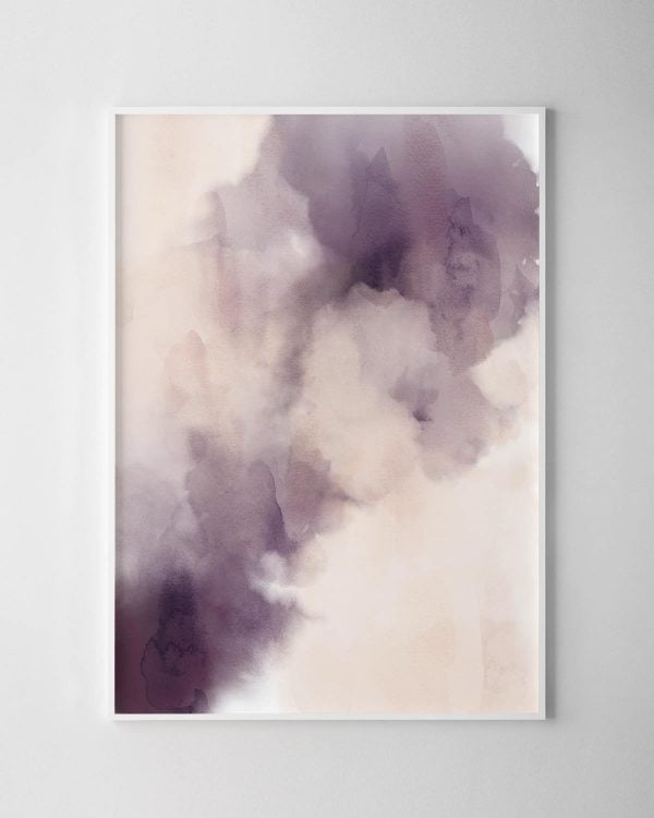 Cloudy Print - Purple
