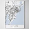 Newcastle NSW Map Print