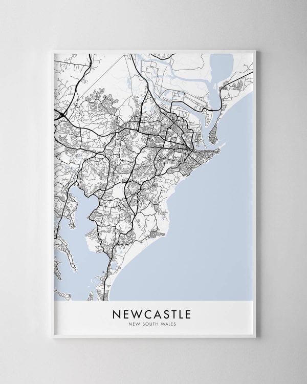 Newcastle NSW Map Print